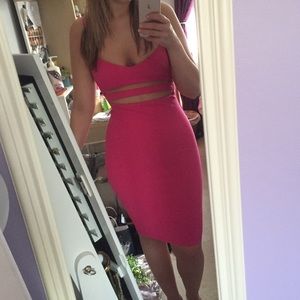 Hot pink dress